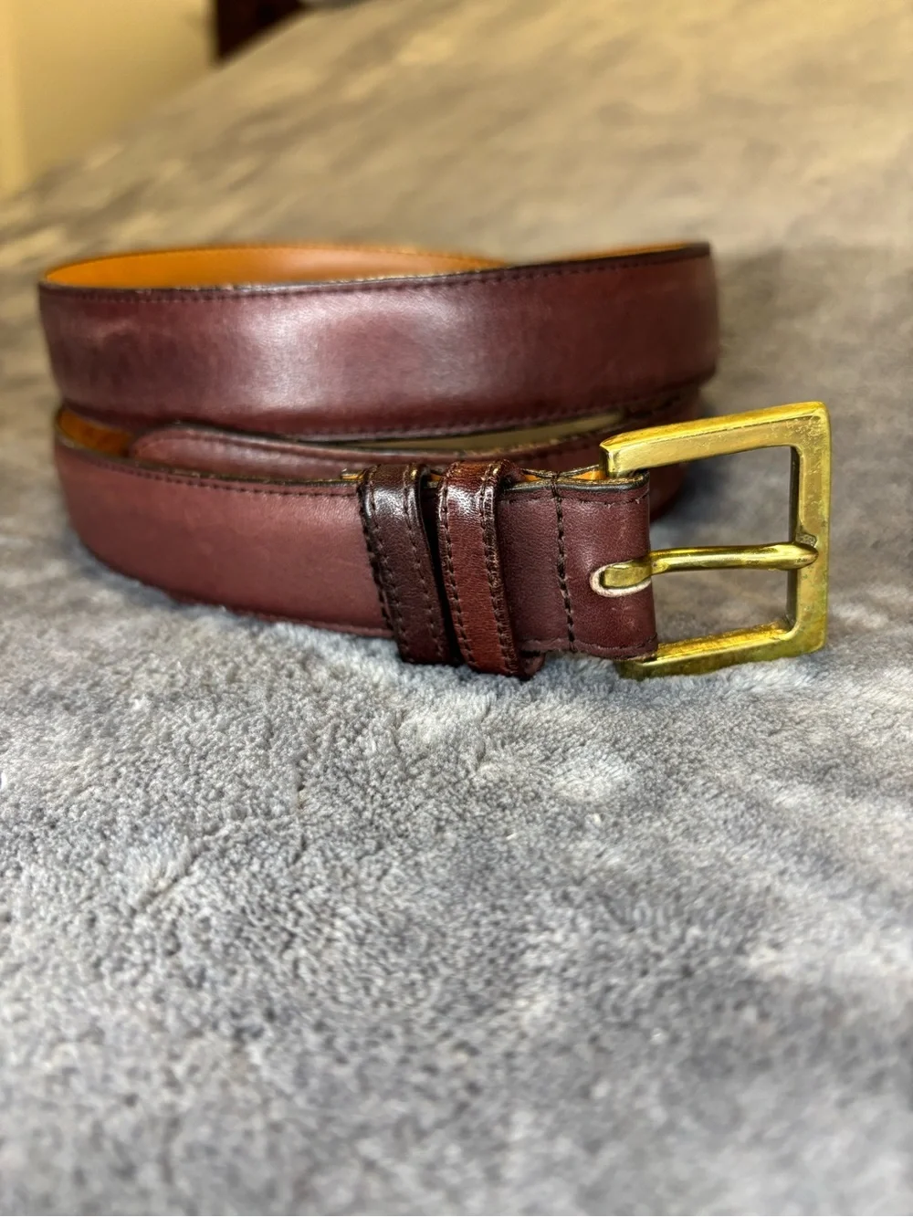 Vintage Coach Belt Style 7600 Glove Tanned Leather Brass Buckle Mens Size 36
